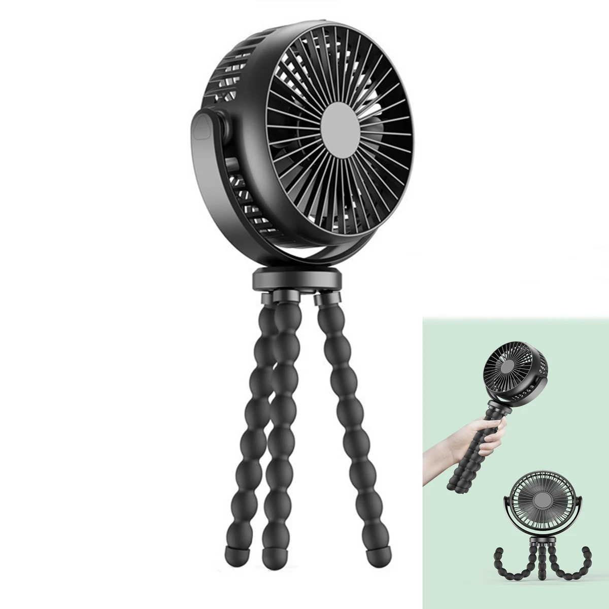Stroller Fan With Flexible Tripod Clip On 1