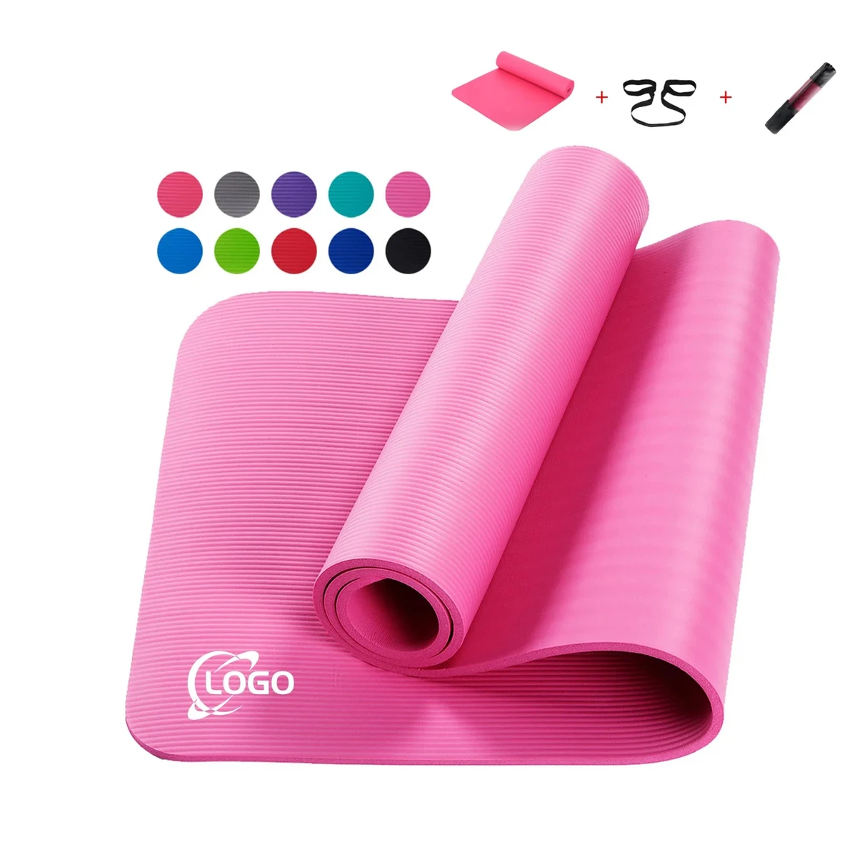 MOQ 30pcs NBR Yoga Mat With Strap Bag 1