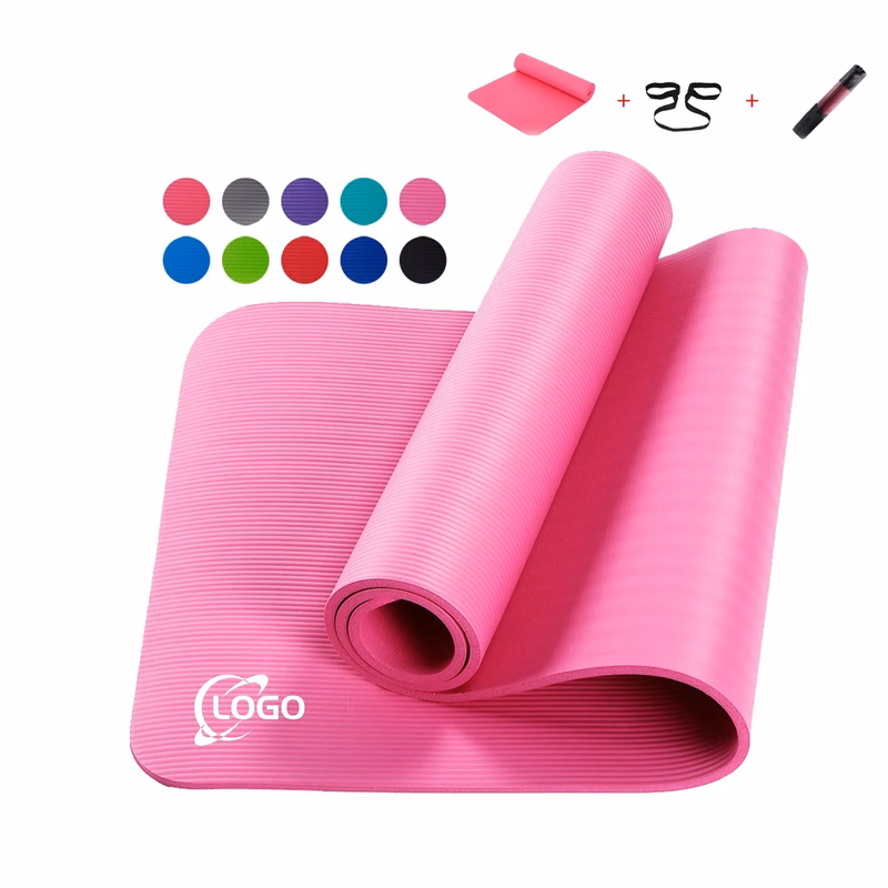 MOQ 30pcs NBR Yoga Mat With Strap Bag