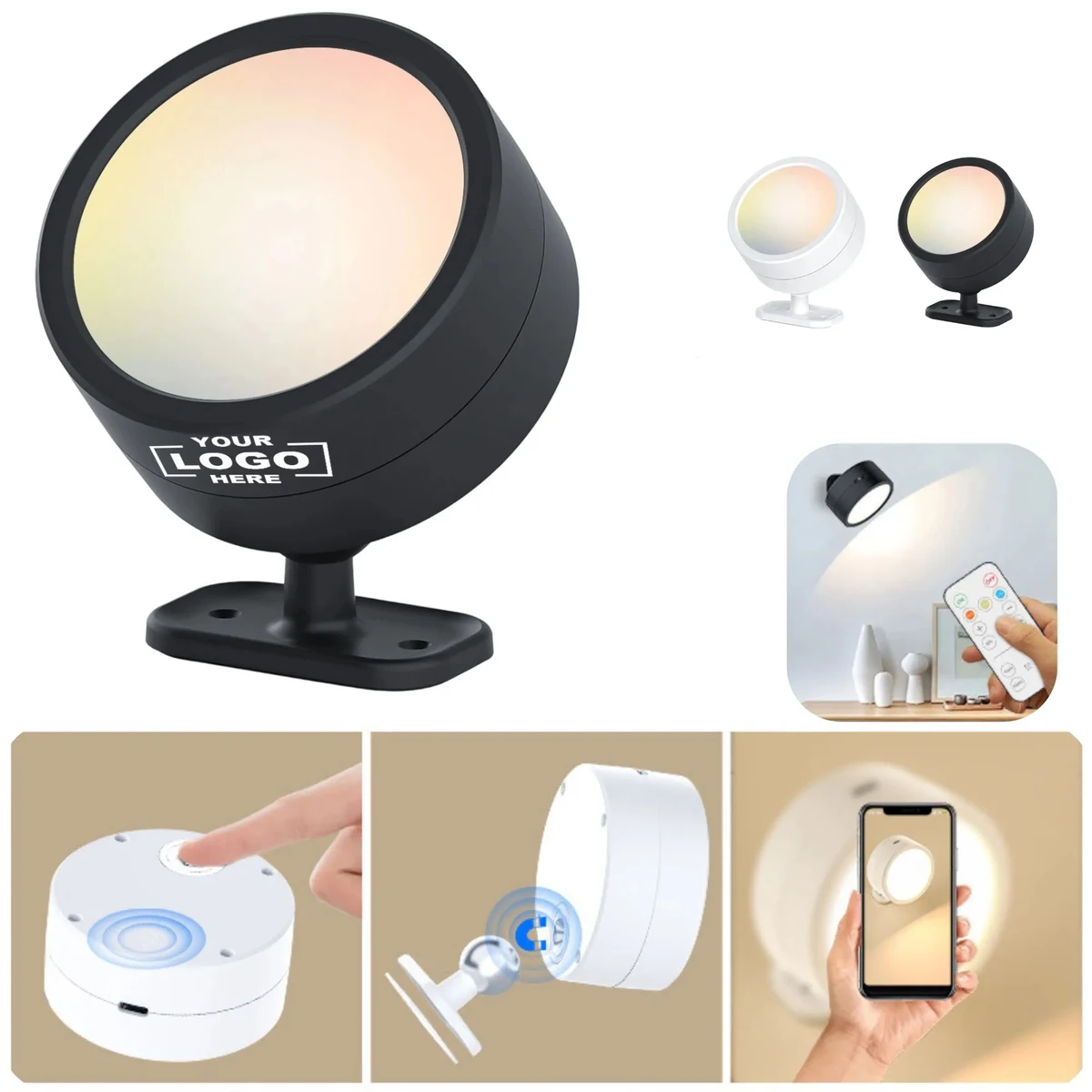 Spin Lume Magnetic Wall Lamp with Remote 1