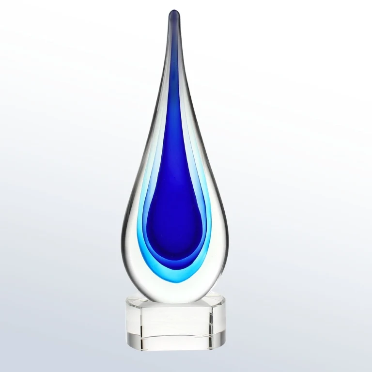Small Tear Drop Blue Award 1
