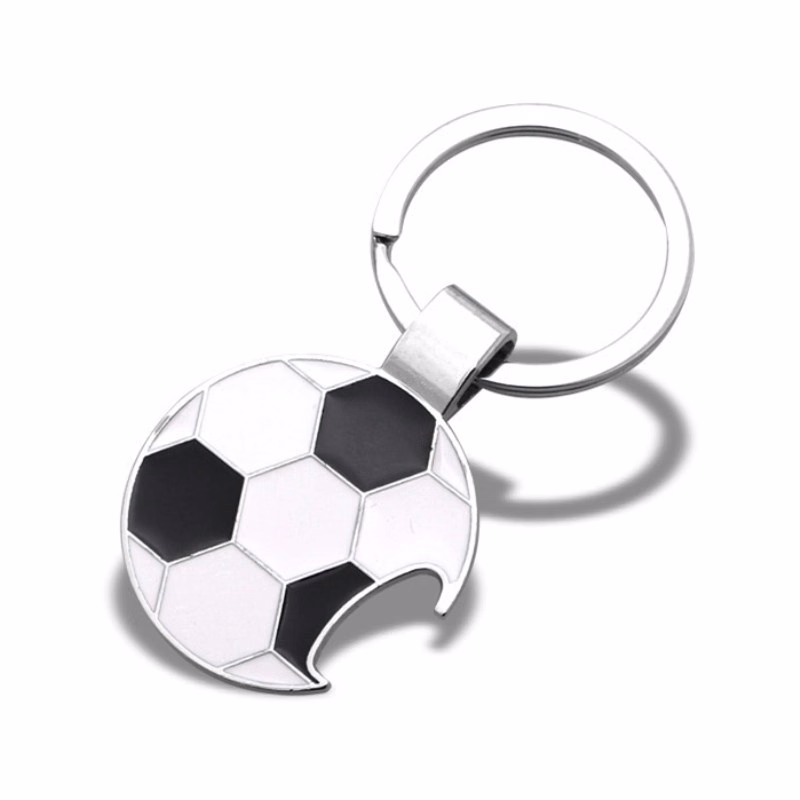 Bottle Opener Soccer Ball Key Tag