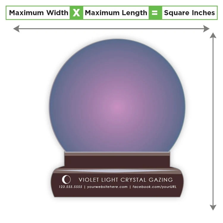 Custom Shape Magnet - 50 to 79.99 Square Inches - 30 Mil. 1