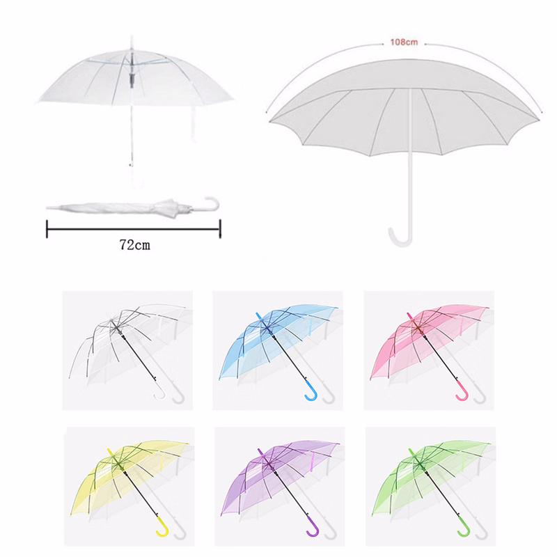 PVC Waterproof Transparent Umbrella