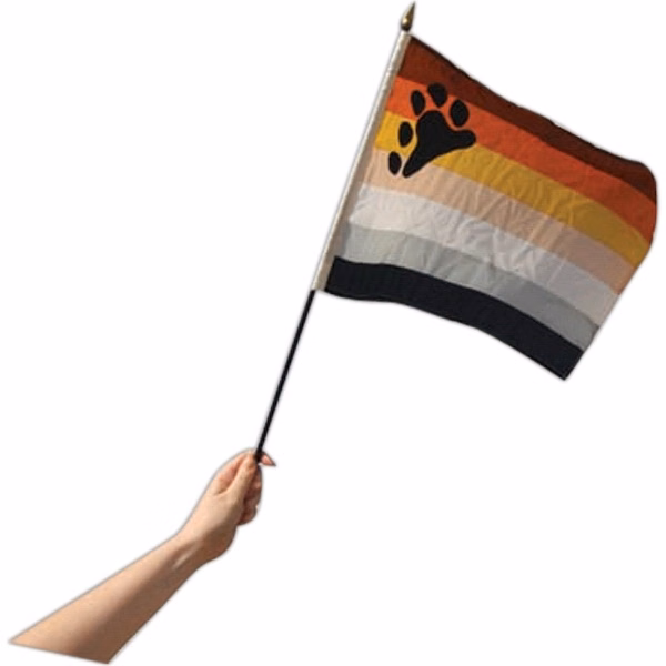 Bear Pride Stick Flag
