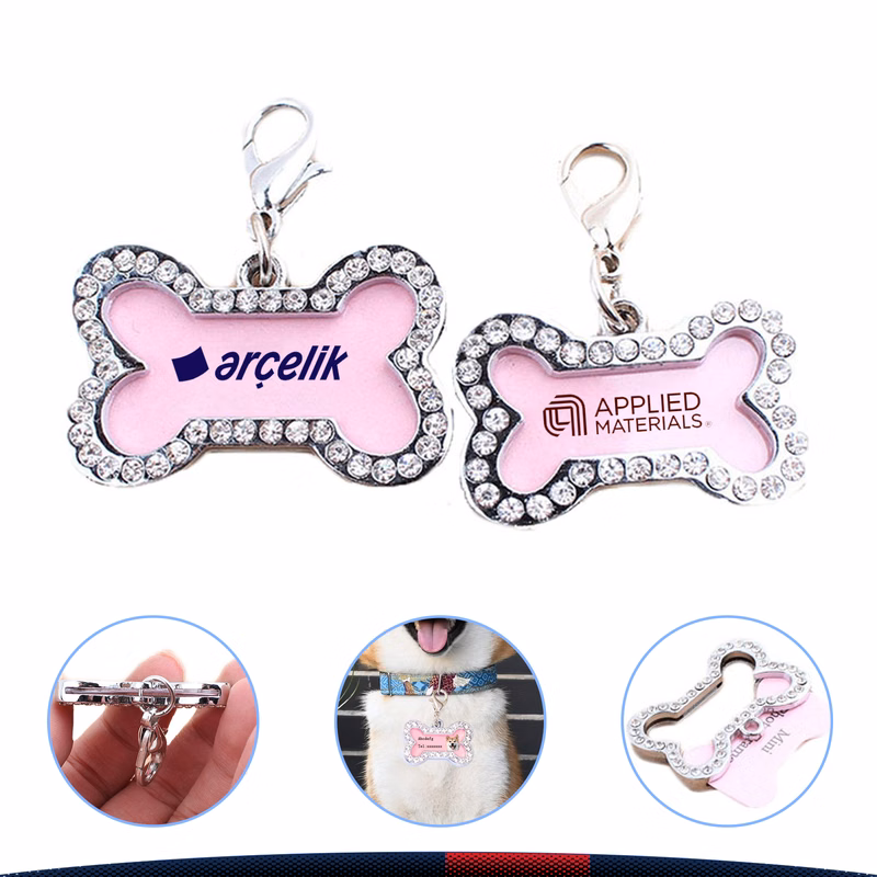 Glitter Bone ID Pet Tag