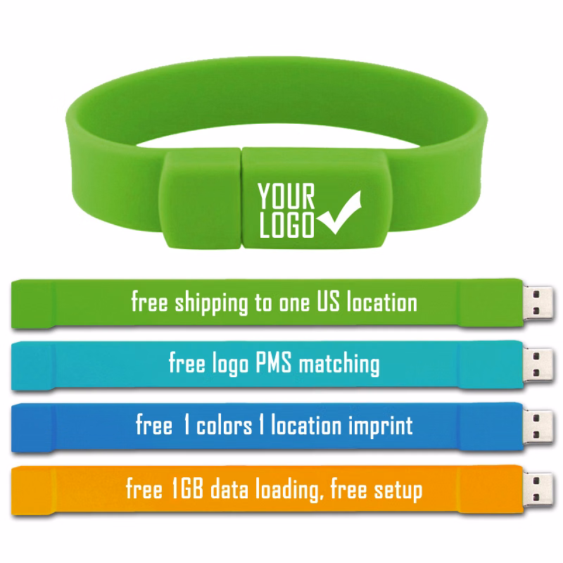 128MB Wristband USB 2.0 Flash Drive.