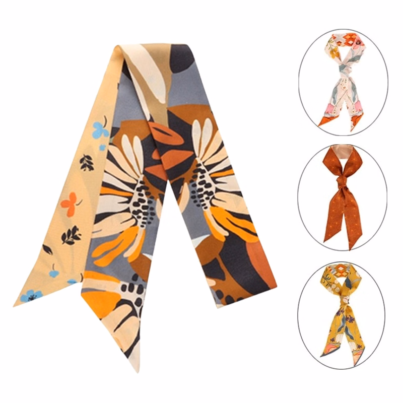 Angled Long Silk Scarf