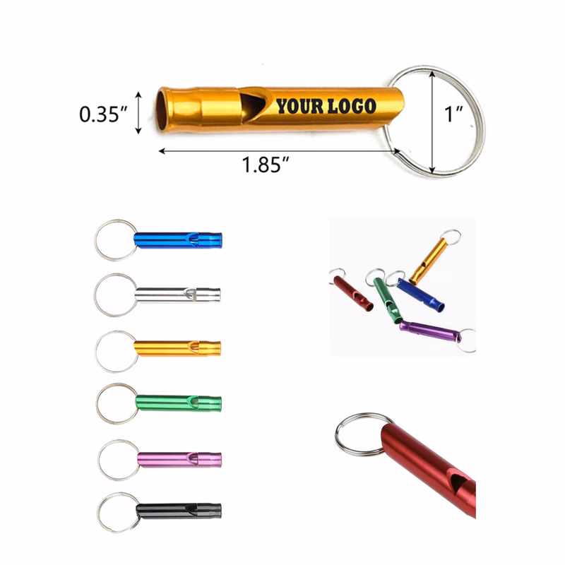 High - quality Aluminum Whistle Key Chain for Outdoor Adventures