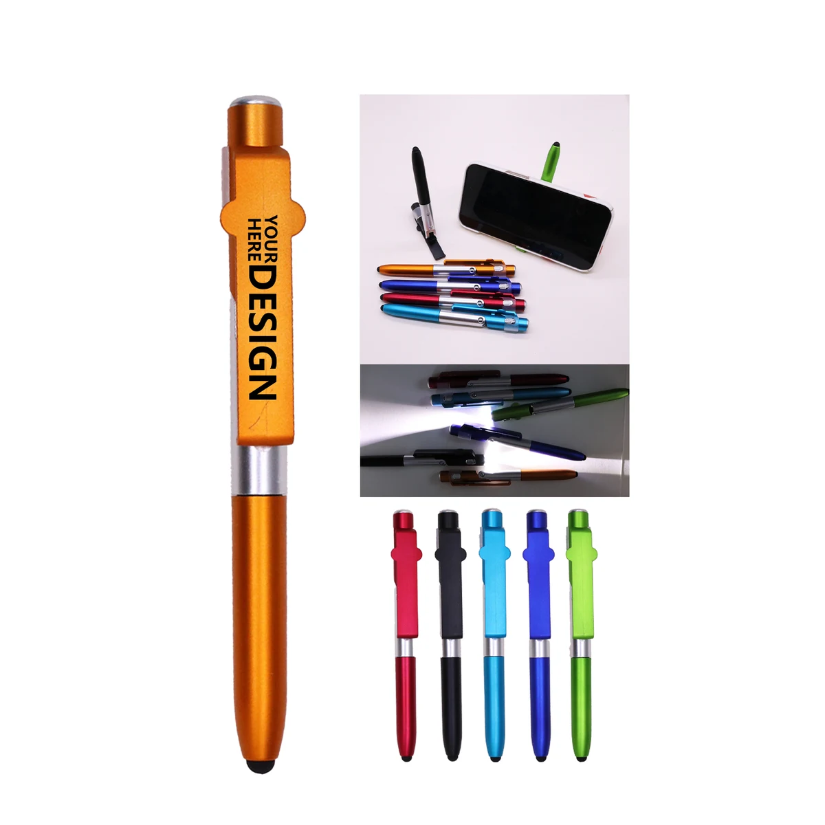 Foldable LED Light and Phone Holder Capacitive Stylus Pen 1