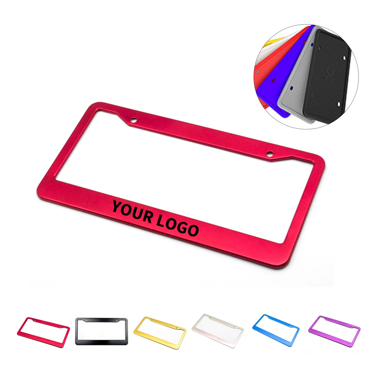 Aluminum License Plate Frame Two Hole 12.2" x 6.29" 1