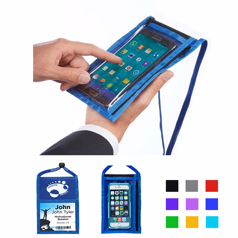 Neck Wallet Phone Bag With Lanyard