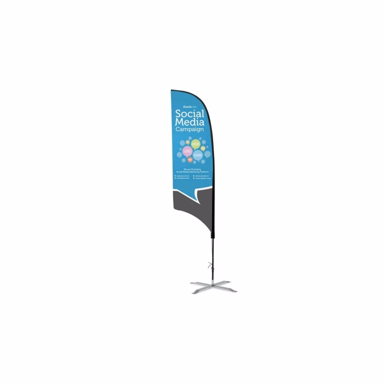 9ft Single-Side Imprint Concave Feather Flag Fabric Only