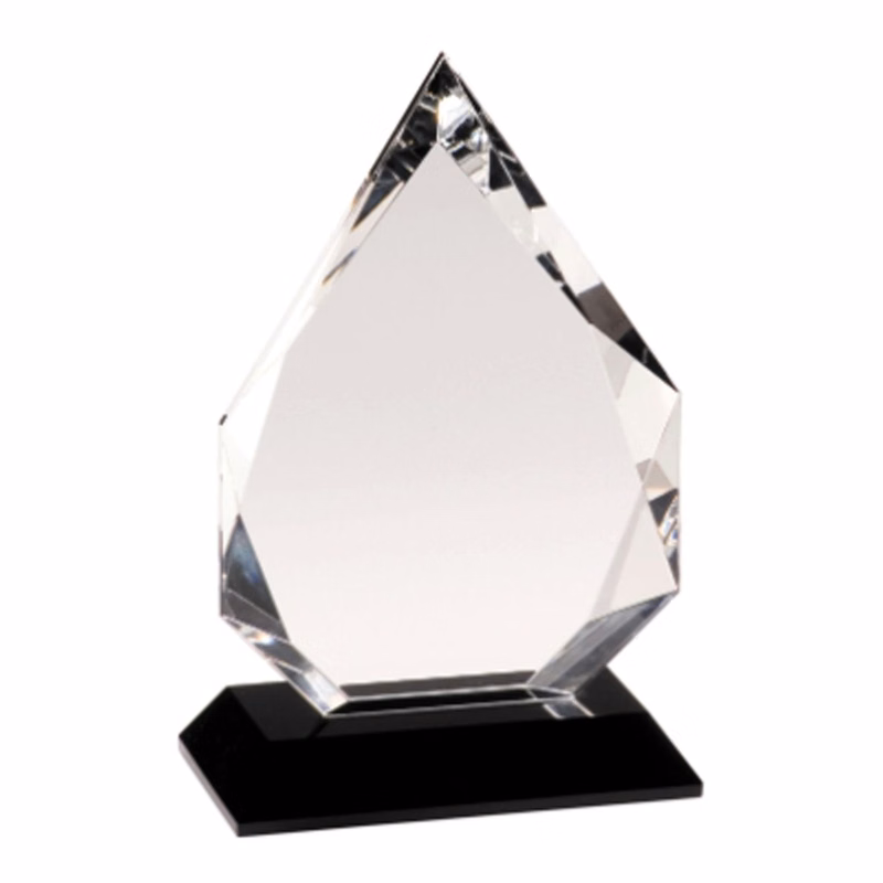 8" Diamond Crystal On Black Pedestal Base