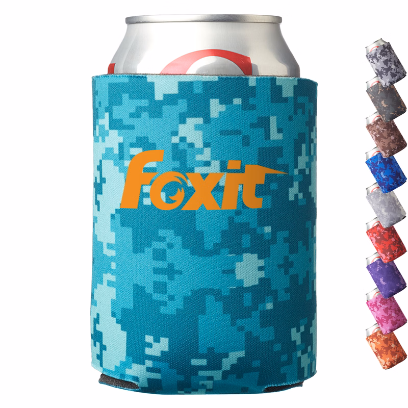 Digital Camo Foam Can Coolers