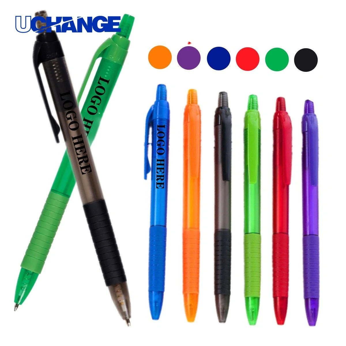 Click Ballpoint Pen With Rubber Grip 1