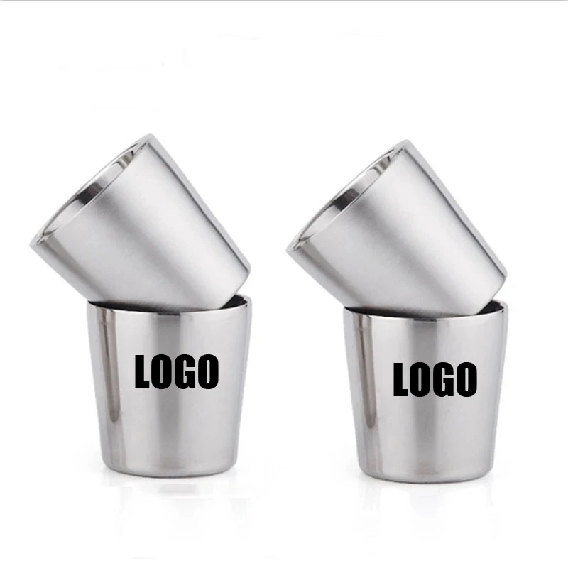 Custom 6 oz Stackable Stainless Steel Cups 1