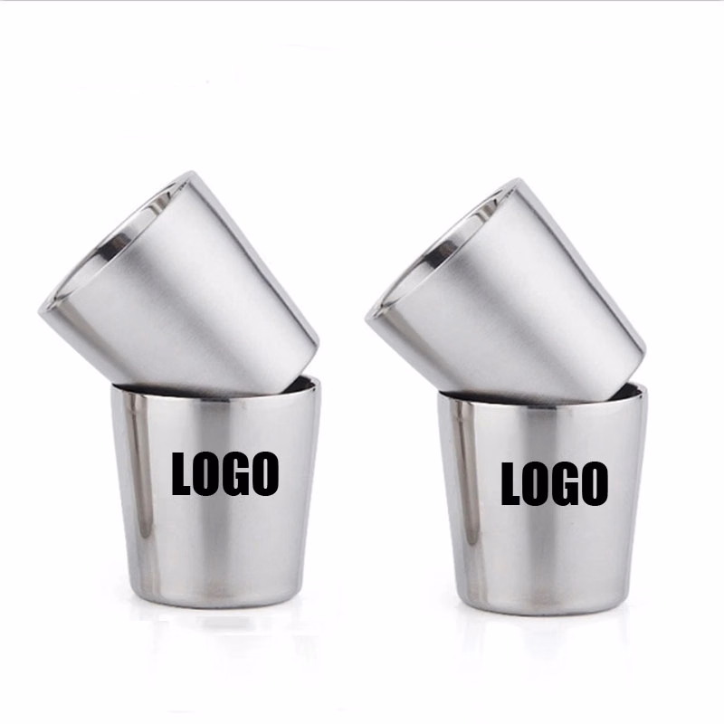Custom 6 oz Stackable Stainless Steel Cups
