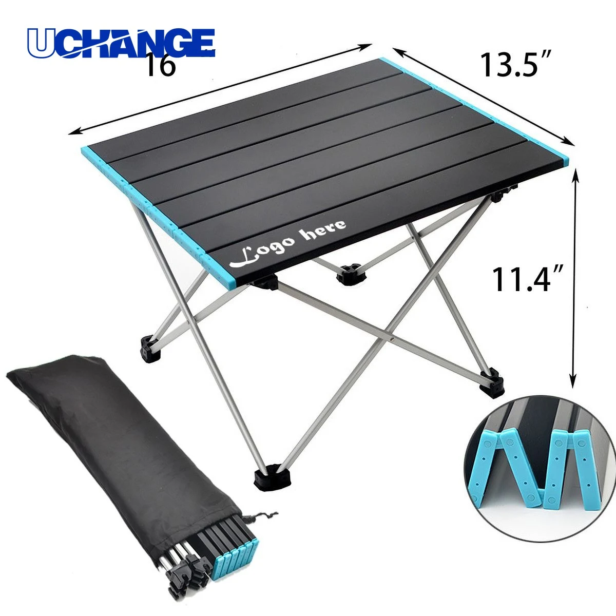 Portable Aluminum Camping Table with Carry Bag 1