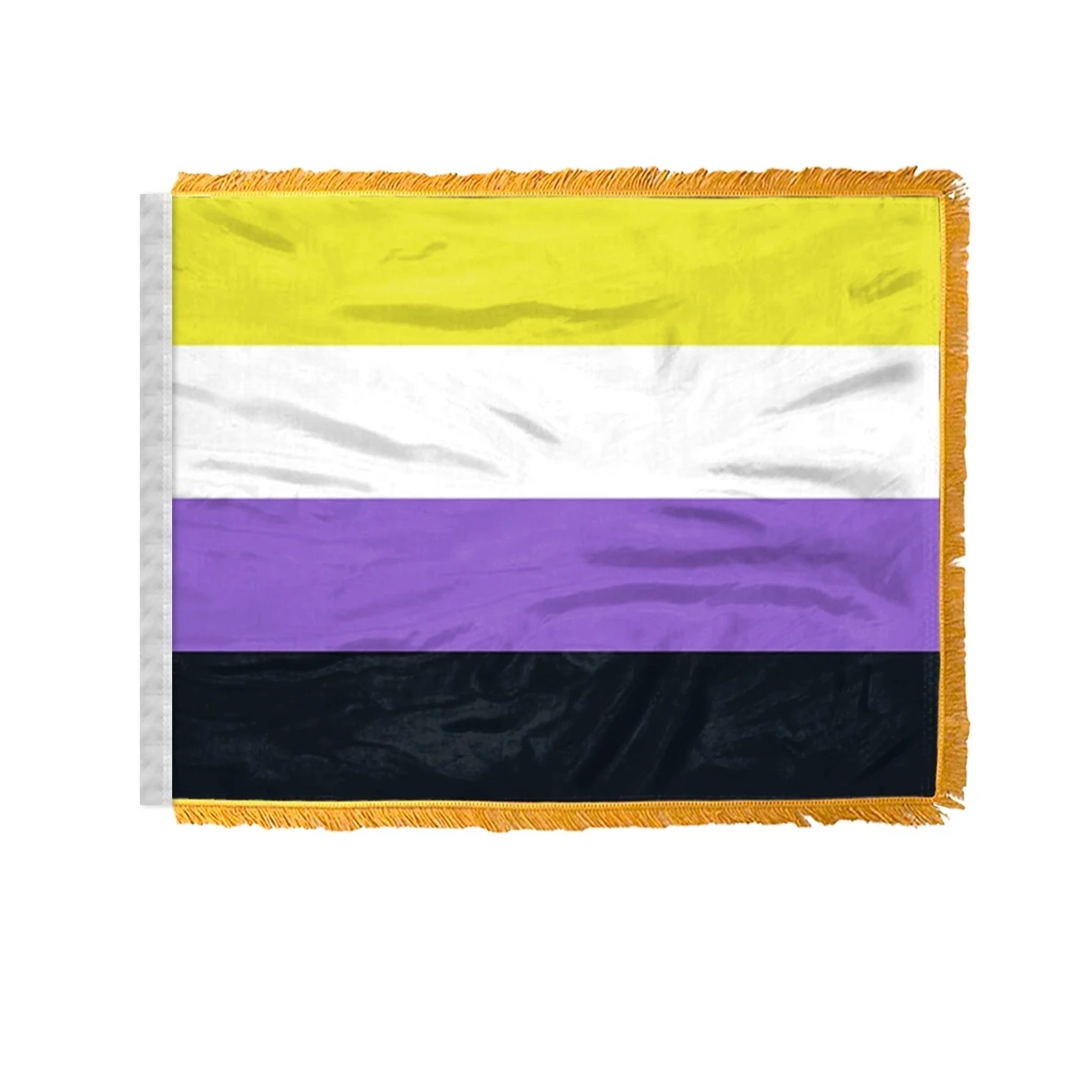4" x 6" 1 ply wPoly Non-Binary Pride Antenna Flag 1