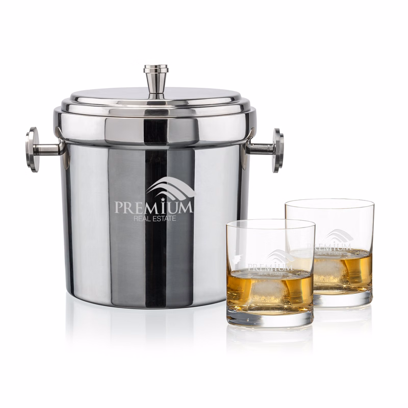 Milano Ice Bucket & Franca On-the-Rocks Set