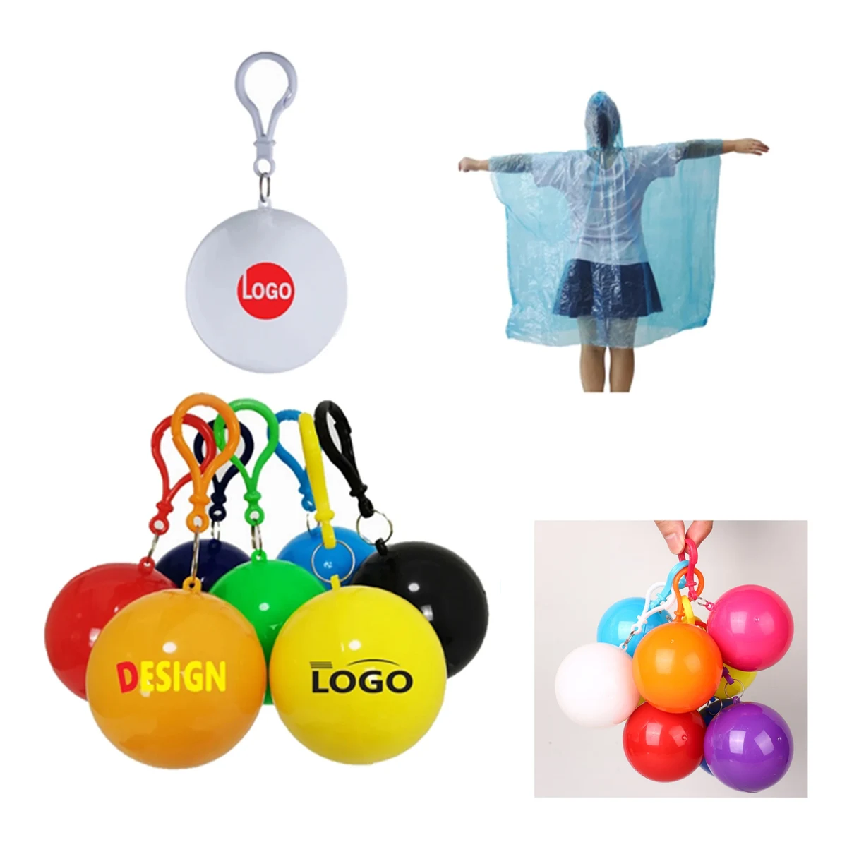 Practical Portable Disposable Ball - Shaped Emergency Raincoat 1