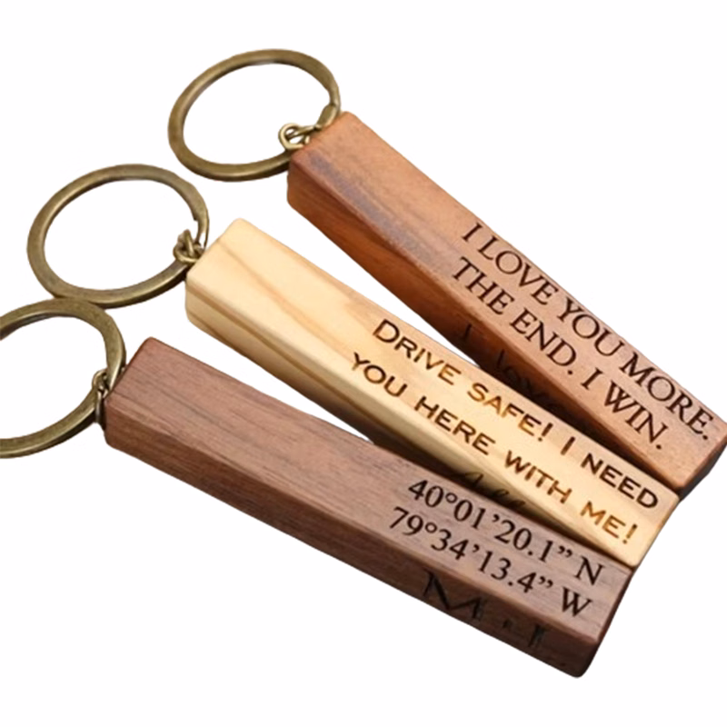 Wooden Stick Keychain