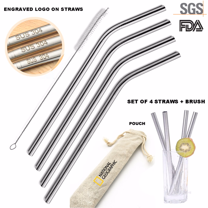 EcoSip 304 Stainless Travel Straw Kit