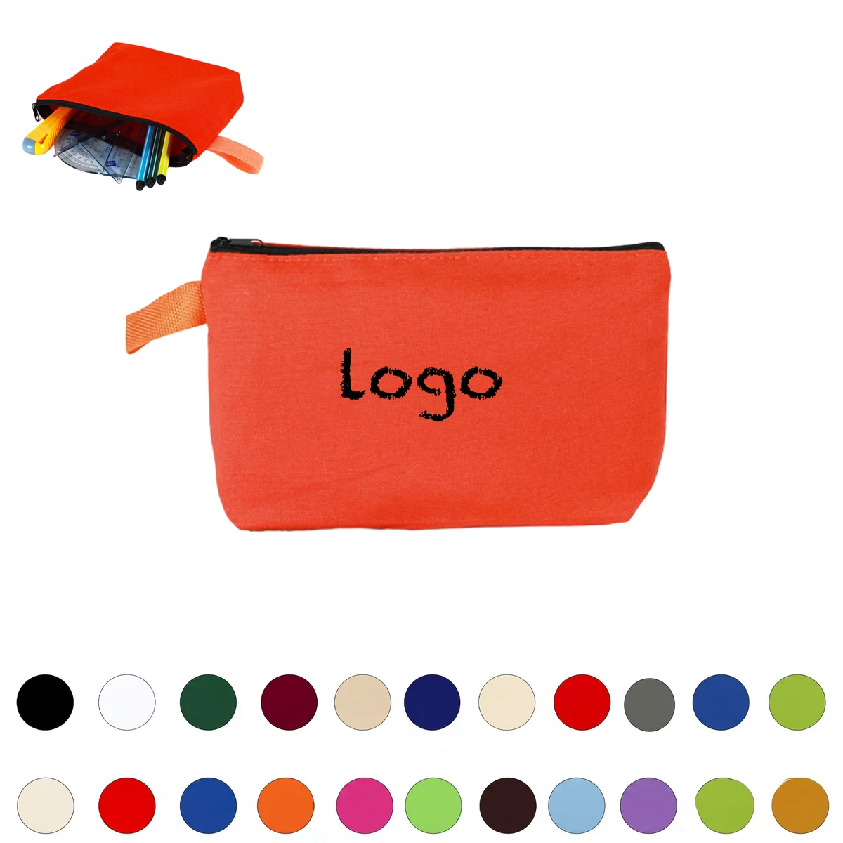 Padded Zippered Travel Makeup and Stationery Organizer Pouch 1