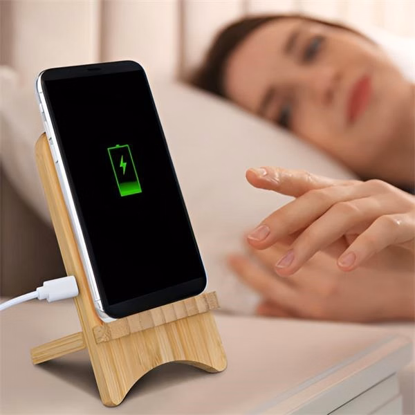 Bamboo Phone Holder Wireless Charger