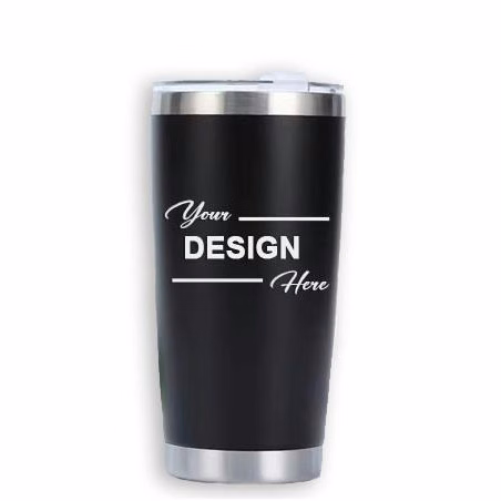 Drinkware: 20 OZ Tumbler (BLACK) with Lasered (CUS