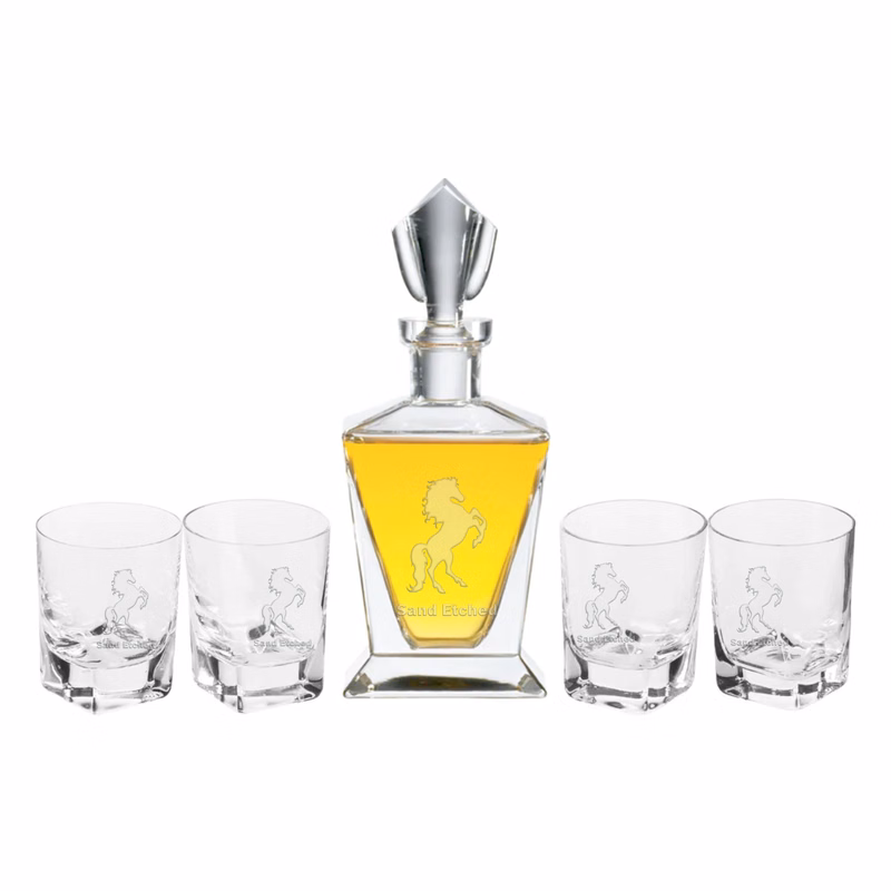 Limited Edition Bishop Decanter Gift Set Lead-Free Crystal