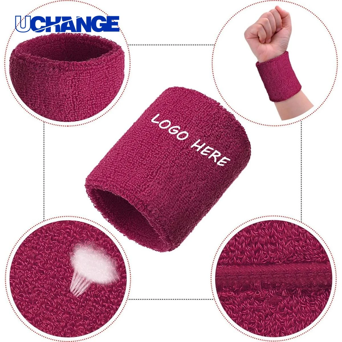 Sports Wrist Sweatband Stretch Fit for Training 1