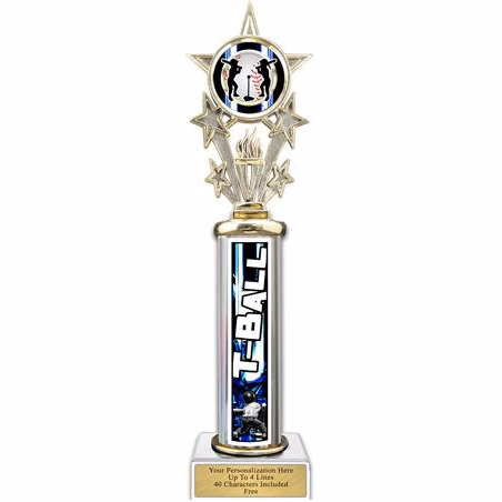 Trophy, 12" Action Matrix T-Ball Blue 1 co