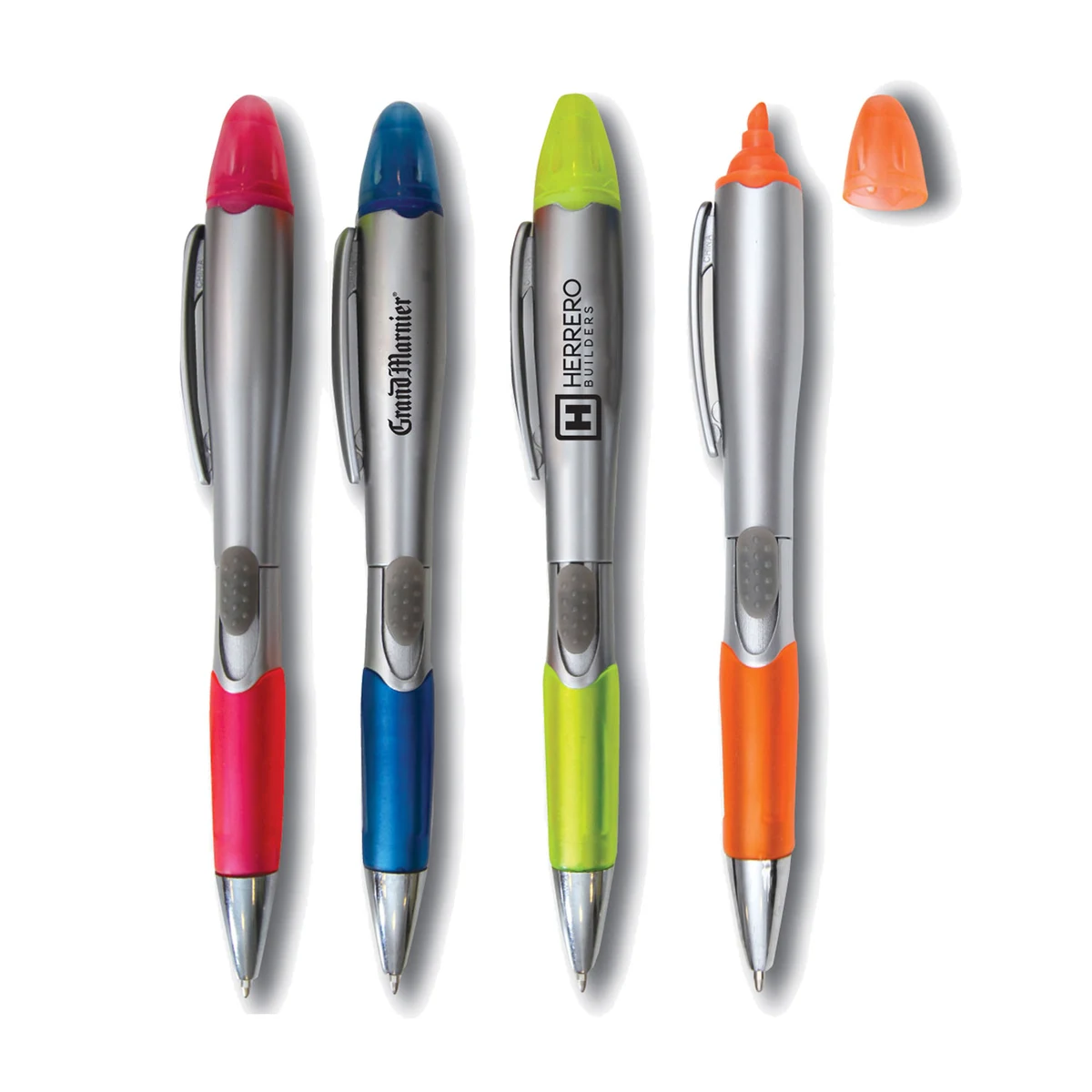 Pen & Highlighter Combo (Silver Barrel) 1