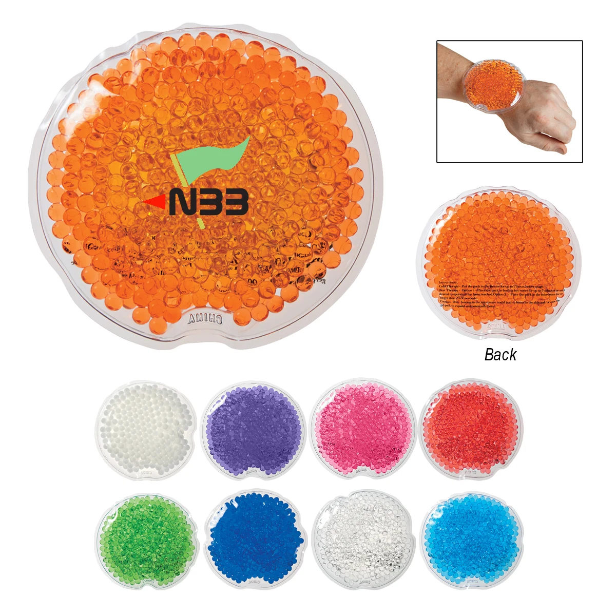 Small Round Gel Beads Hot/Cold Pack 1