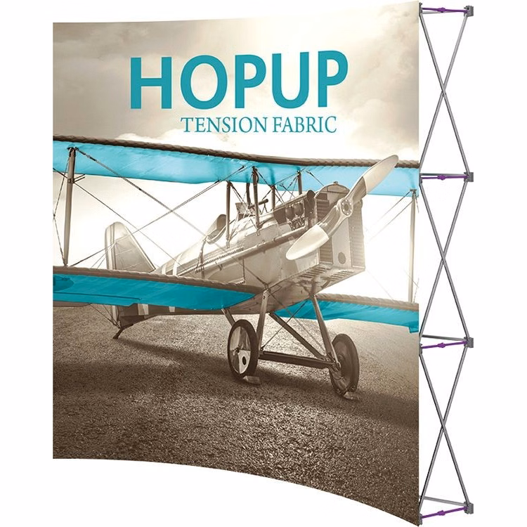 Hopup 8ft Full Height Curved Display & Front Graphic