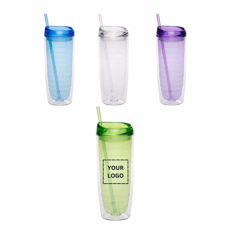 Tall Colorful Double Wall Tumblers, 20 oz.