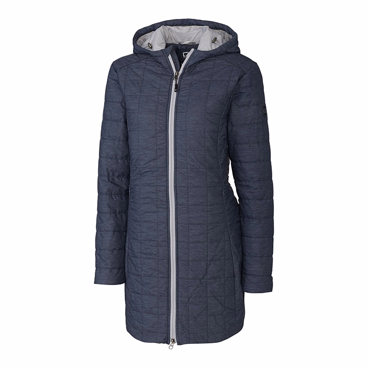 Cutter & Buck Ladies Rainier Eco Insulated Hooded Long Coat