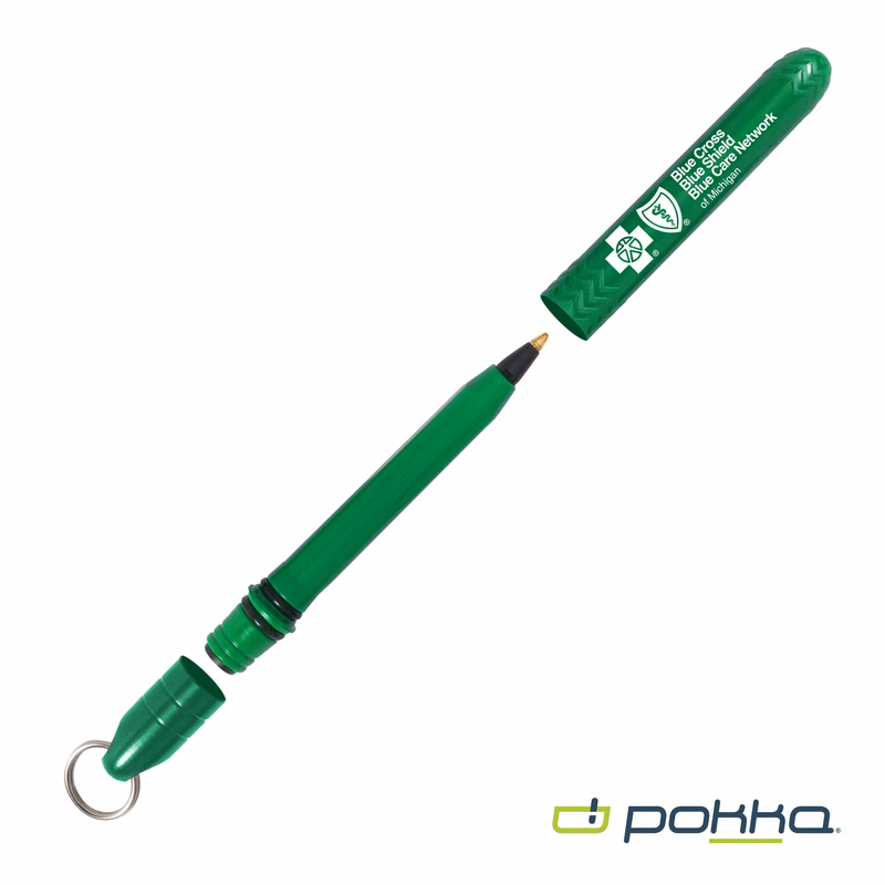 Pokka® Pocket Pen w/Dock & Chrome Keyring