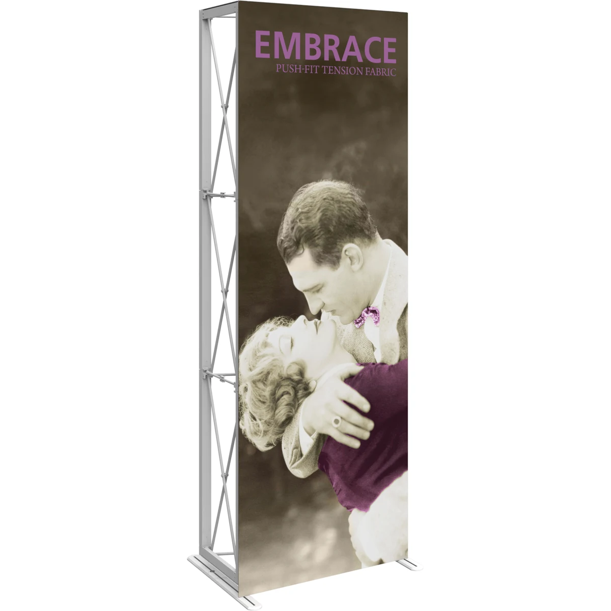 Embrace 2.5ft Full Height Display With Front Graphic 1