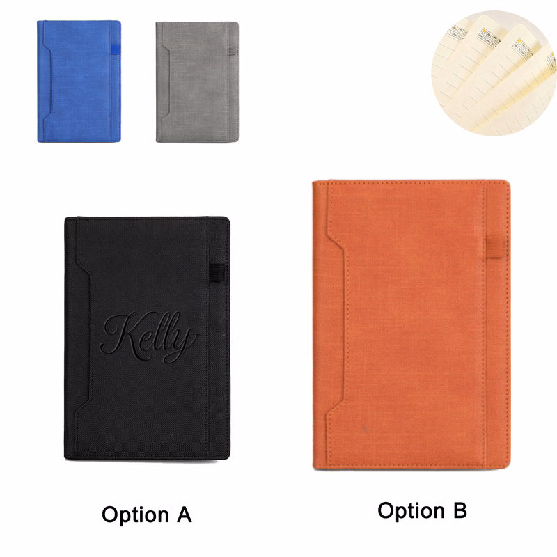 PU Leather Cover Notebook w/ Pocket