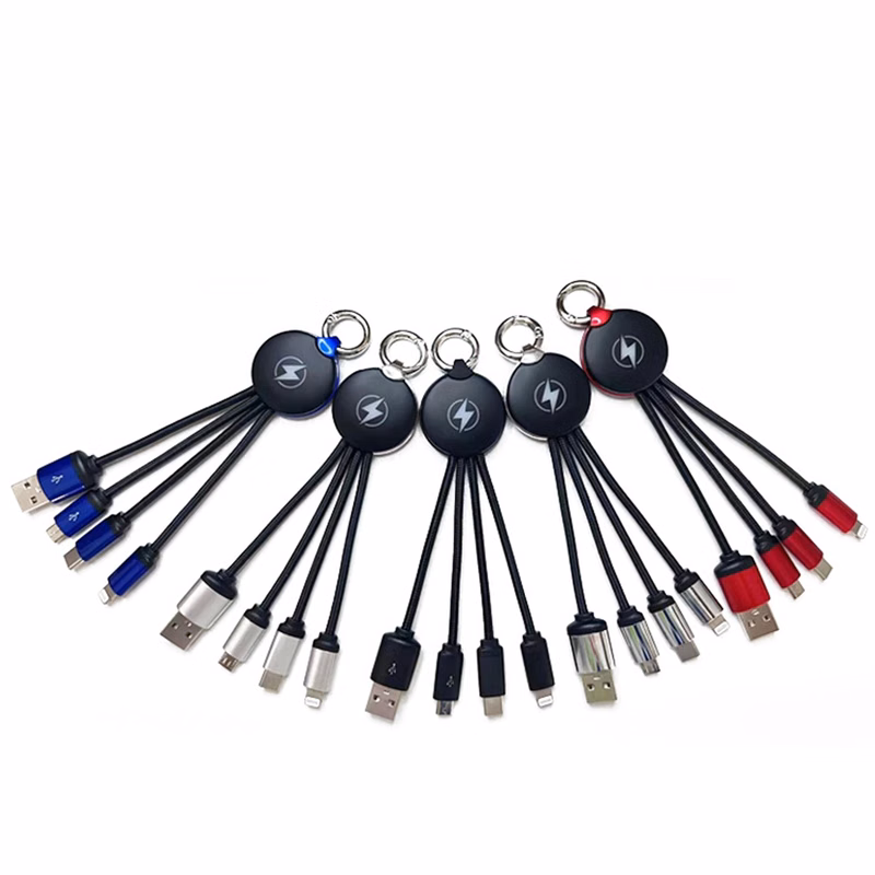 3 in1 USB Cable With Custom LED Backlight LOGO