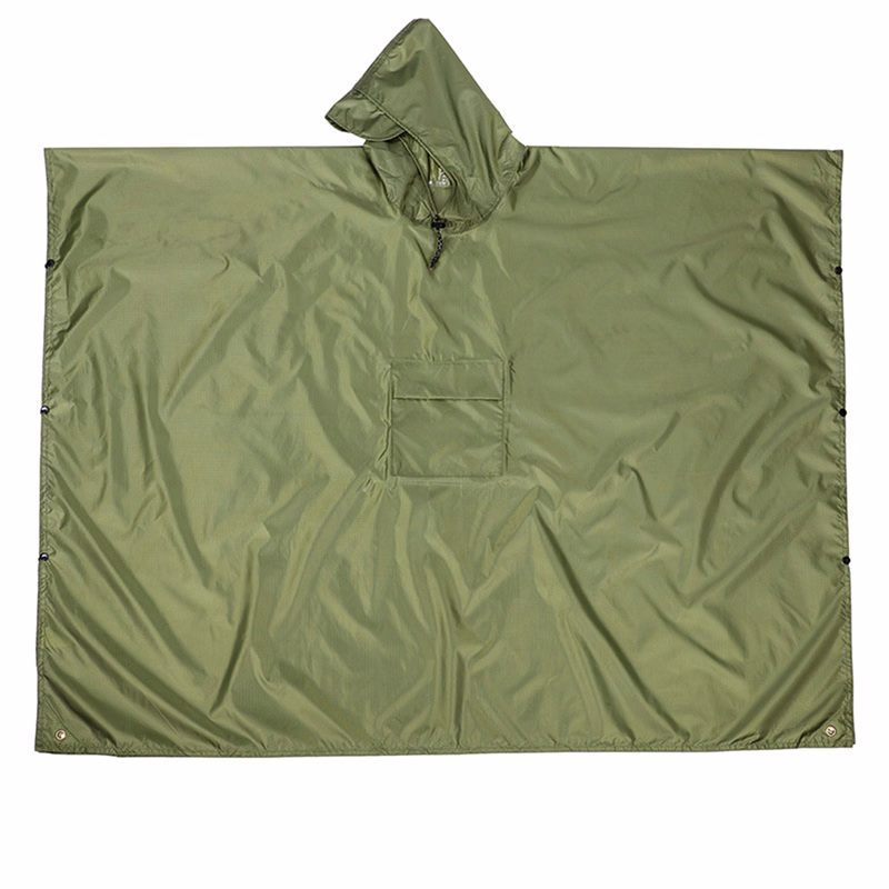 Three In One Polyester Poncho With Pack Cover And Ground Sheet 82.7" x 55.1"