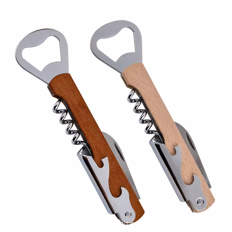 4 in 1 Wooden Wine Bottle Opener