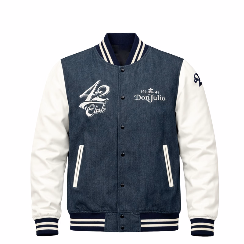 Classic Denim Varsity Jacket