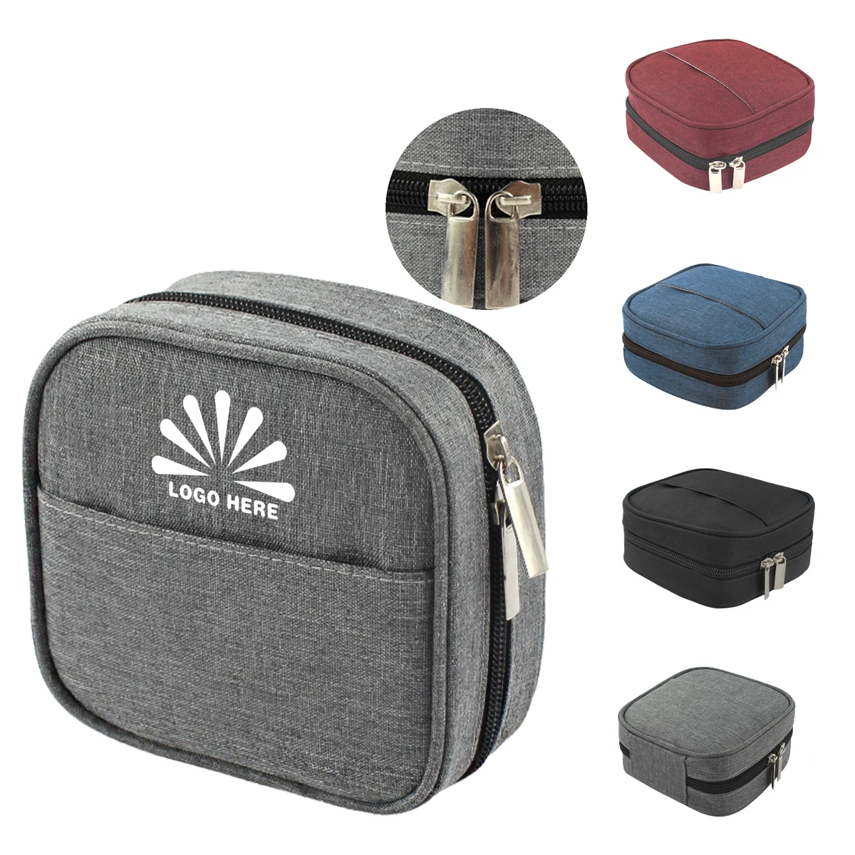 Compact Travel Tech Pouch With Custom Branding 1