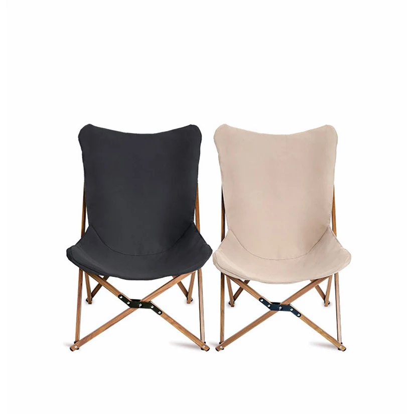 Portable Wood Grain Folding Chair 1