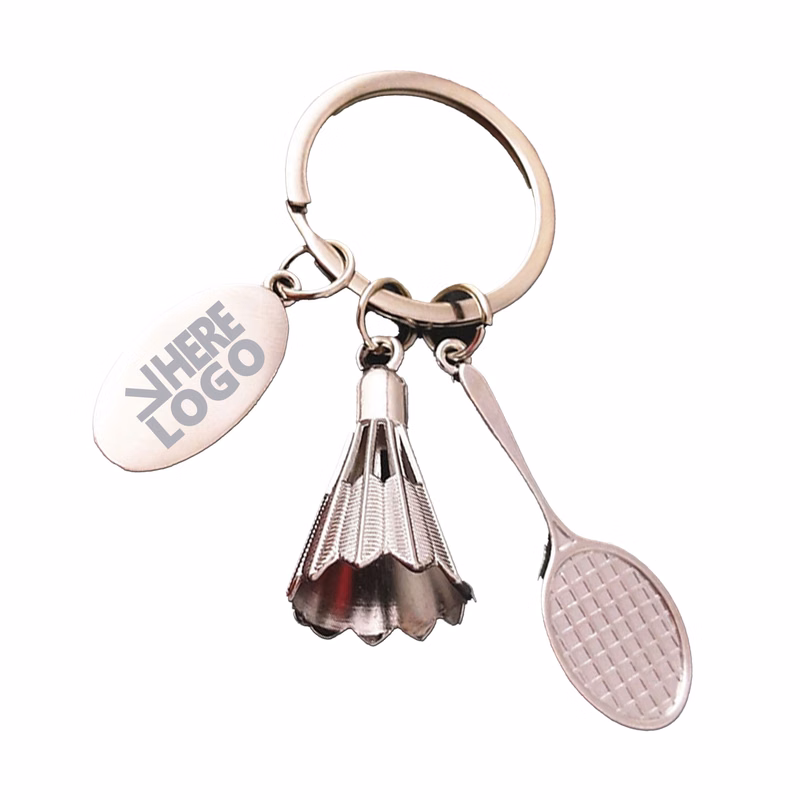 MOQ 20 Badminton Keychain 3D Fun and Sporty Key Tag