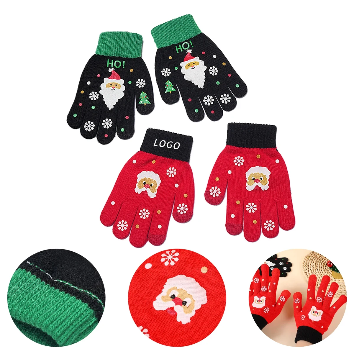 Christmas Gloves With Logo For Christmas, Holidays 1